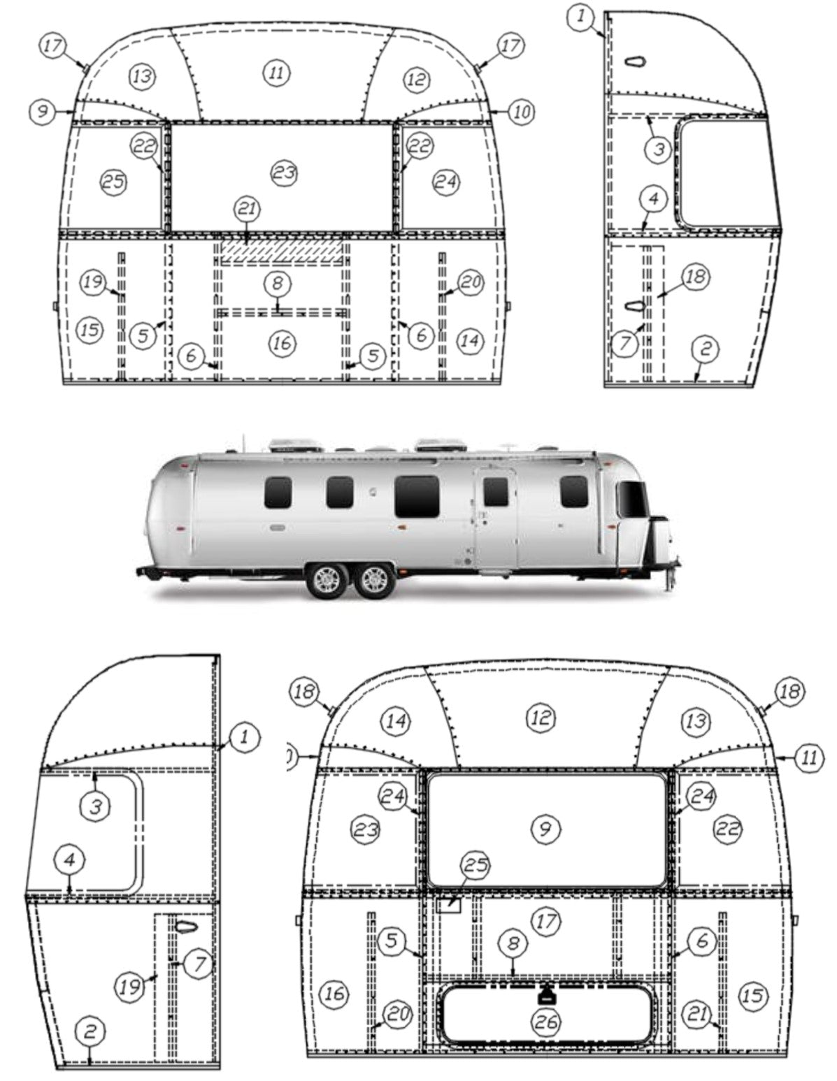 Airstream Aluminum Dual Propane Tank Cover, 20# * - 921251 – Woodland  Airstream Parts and RV Accessories Store