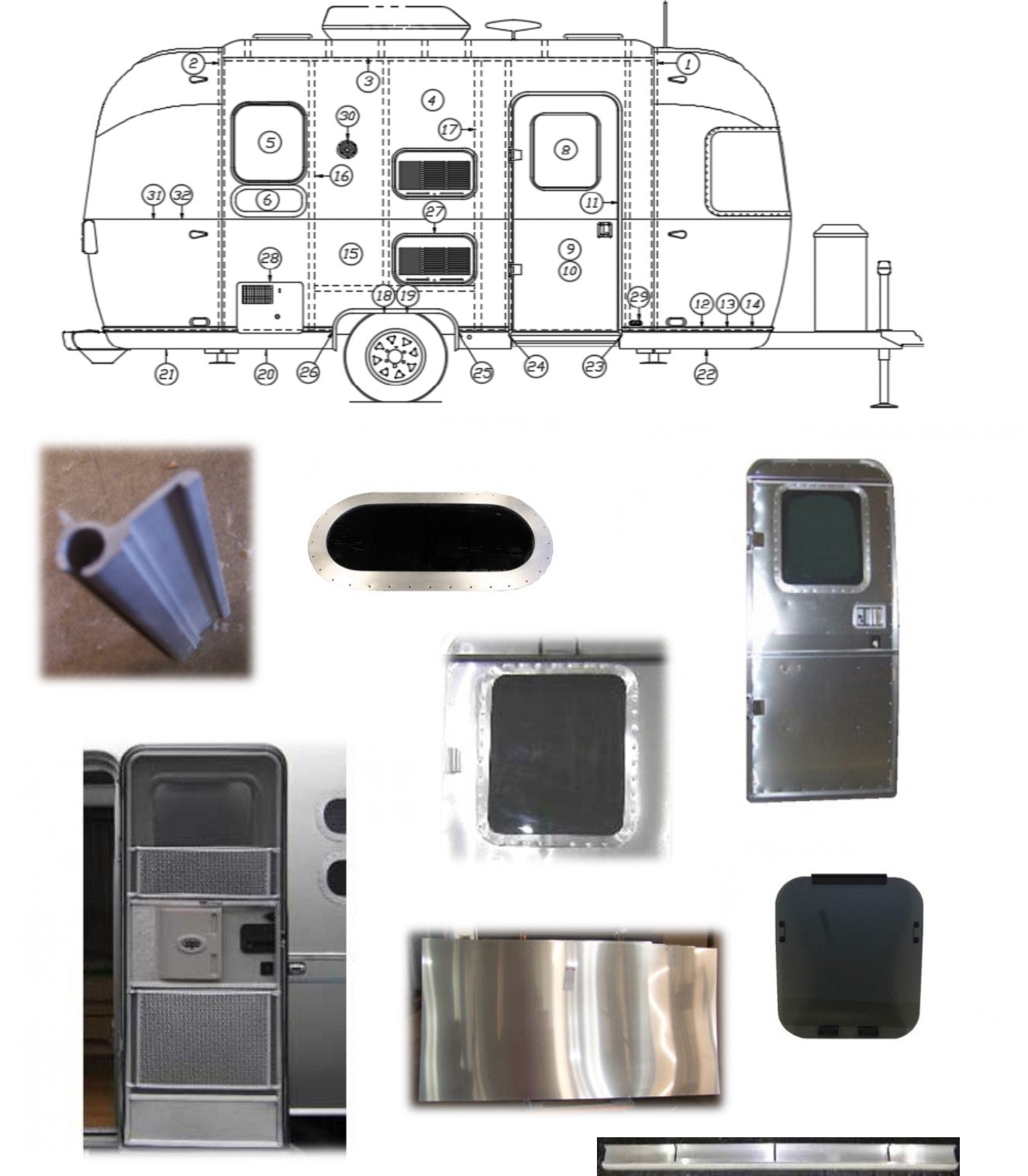 Curbside Wall Exterior Page 30 Woodland Airstream Parts and RV