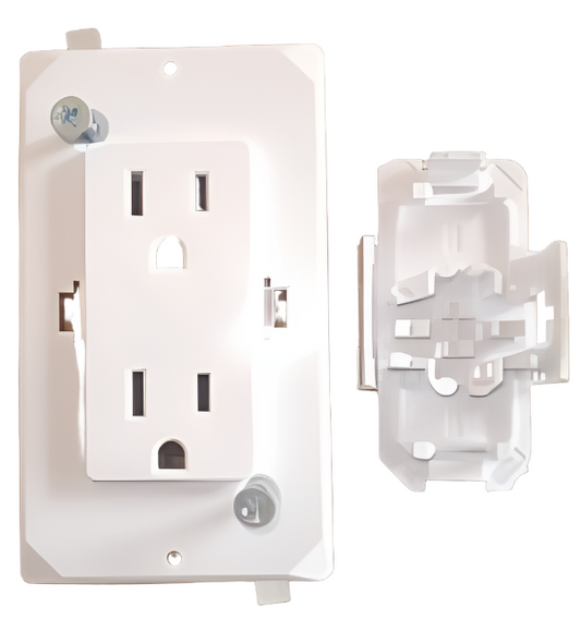 Airstream Dual 110V Self Contained Receptacle White - 500563-03