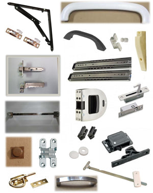 Interior Drawer Slides, Handles, Hinges & Latches