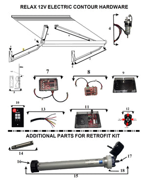 Relax 12V Electric Contour Hardware