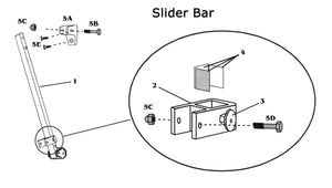 Slide Bar Assembly (Bright Finish Only)