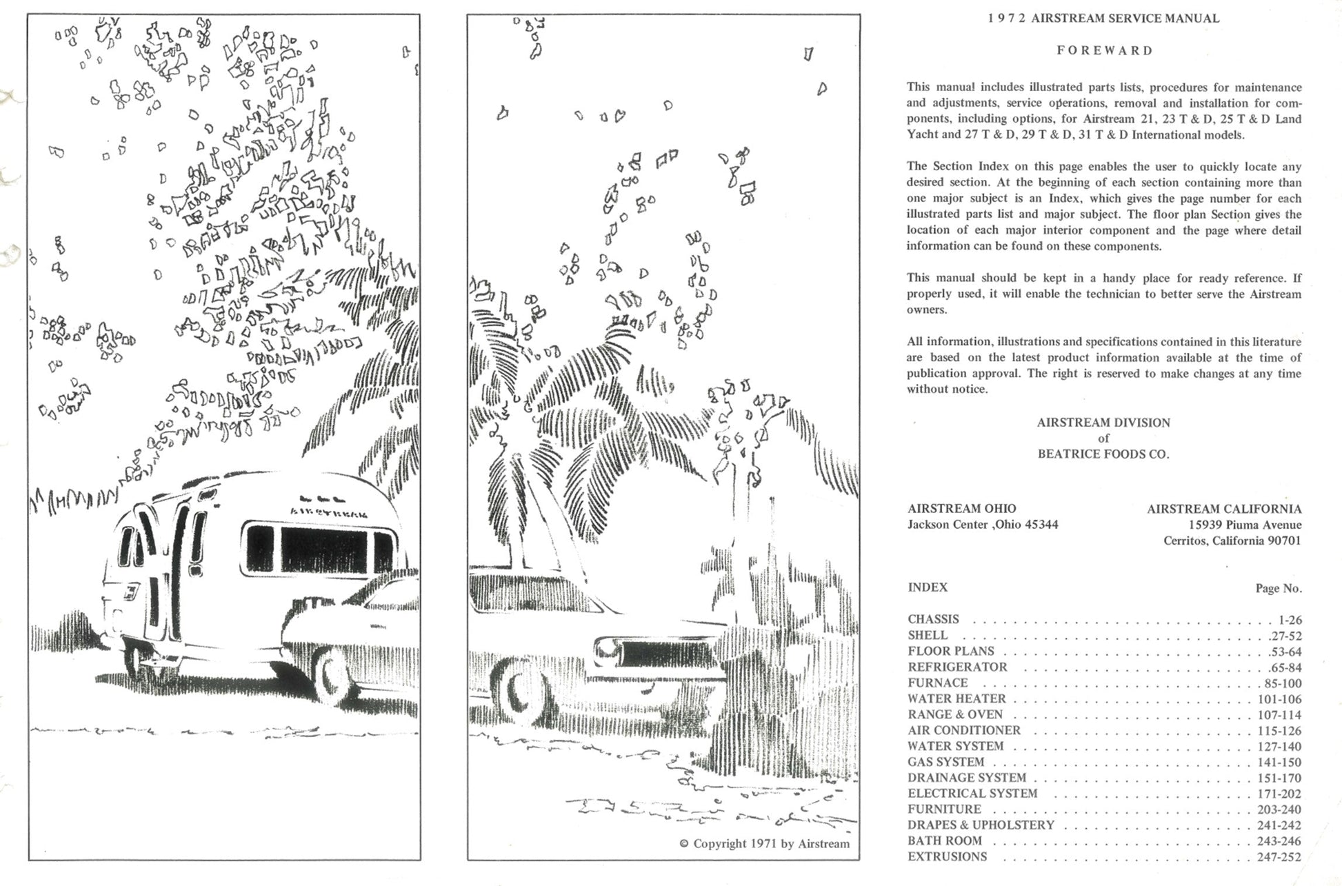 1972 Airstream Service Manual