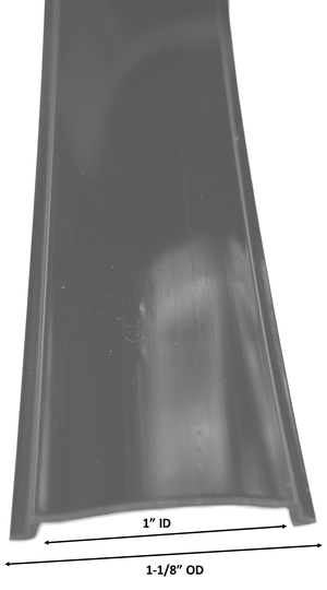 Airstream 1" Dark Gray Rub Rail Trim Insert, 50 Foot Roll - 201654