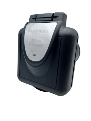 50 Amp Standard Square Inlet, Black 385702