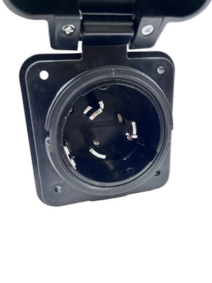 50 Amp Standard Square Inlet, Black 385702