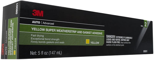 3M Super Weatherstrip and Gasket Adhesive, 08001, Yellow, 5 oz Tube