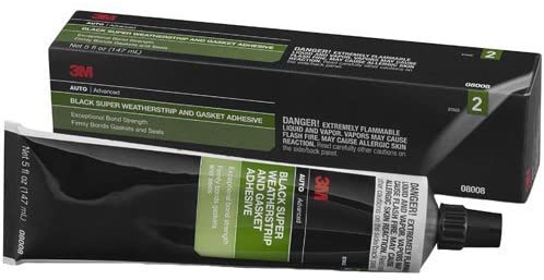 3M Black Super Weatherstrip and Gasket Adhesive, 08008, 5 fl oz