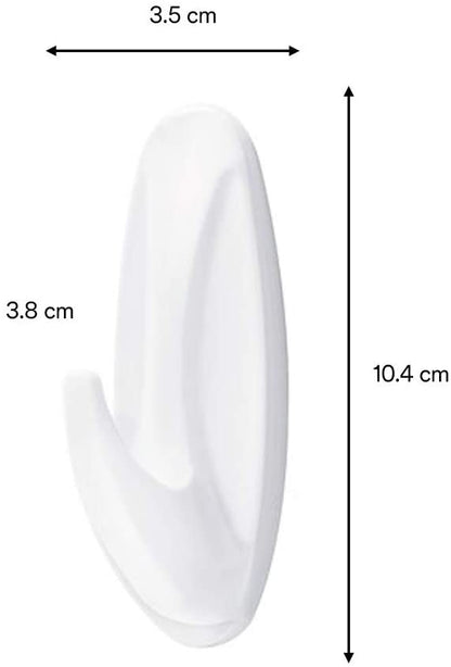 3M 17081ES Command Designer Hooks, Medium, White, 2-Hooks, 4 Strips