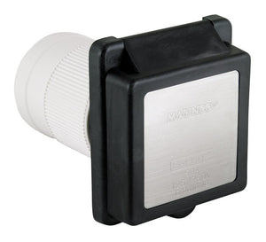 ParkPower 6353ELRVBLK power Inlet, 50A Black with Stainless Steel Trim