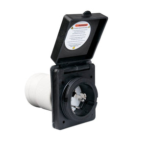 ParkPower 6353ELRVBLK power Inlet, 50A Black with Stainless Steel Trim
