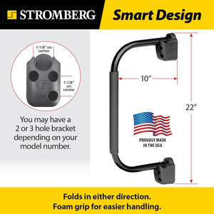 Stromberg Carlson AM-255 Mini Lend-A-Hand RV Rail, Black w/ Black Foam