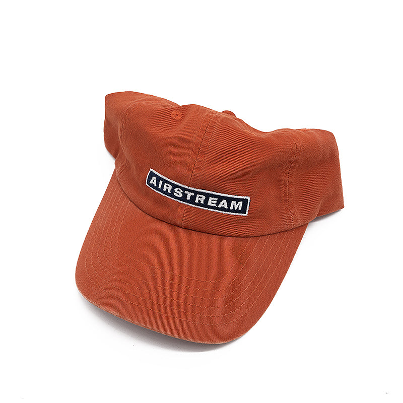 Airstream Block Logo Hat Orange w/ Navy Logo