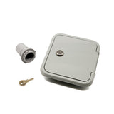 Airstream Fresh Water Fill Door (Gray) With Lock and 2 Keys - 601194