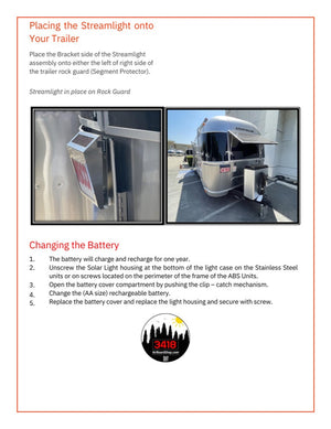 Streamlight Solar Powered 5 Number BRN Light for Airstream Trailers - ABS Plastic