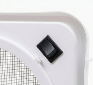 Ventline BVC0573-41R Screen Frame with Screen, Rocker Switch, and Wire, Polar White