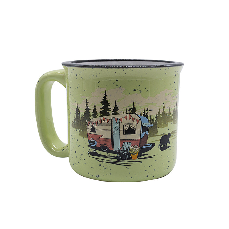 Beary Green Camp Casual Mug