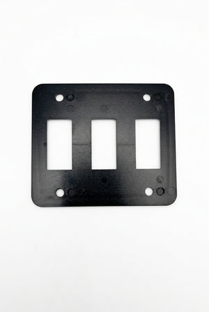 Valterra Diamond Group DG315VP_SUS Triple Opening Switch Plate, Black