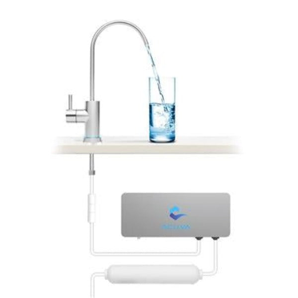 Acuva- ArrowMax 1.0 UV-LED Water Purifier, Under Sink Water Filter System with Smart Faucet, Universal Power Supply