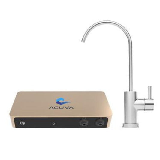 Acuva- ArrowMax 2.0 UV-LED Water Purifier, Under Sink Water Filter System with Smart Faucet, Universal Power Supply
