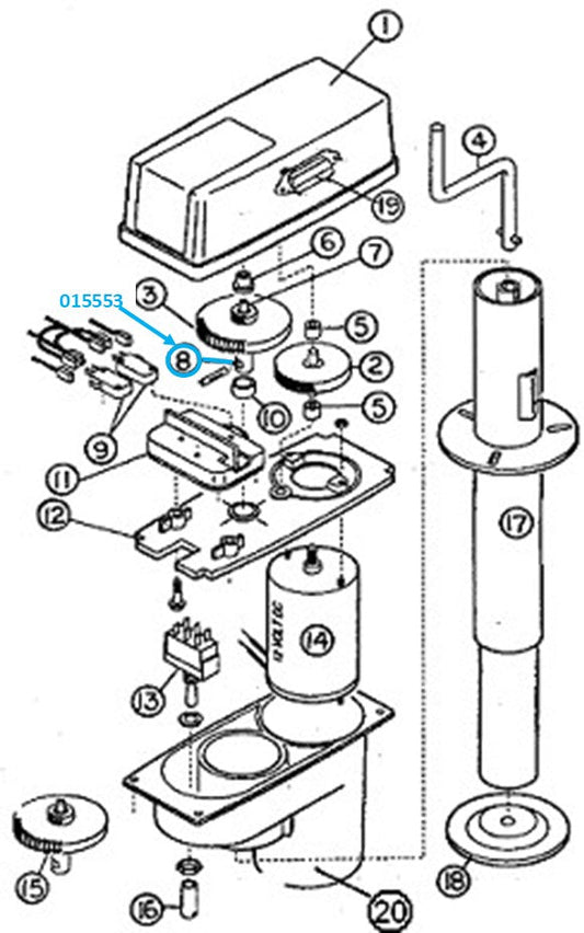 Airstream Super Jack Shaft for Drive Gear - 015553