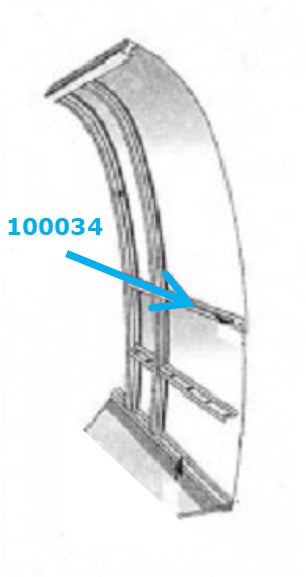 Airstream Z-Channel Aluminum Horizontal Structural Rib - 100034