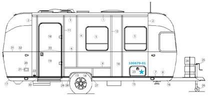 Airstream Side Access Compartment Door, Without Jamb & Seal - 100679-02