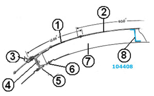 Airstream Aluminum Z Rib Extrusion for Airstreams (Sold By The Foot) - 104408