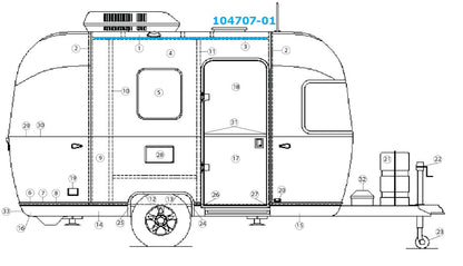 Airstream "I" Beam 104707-01