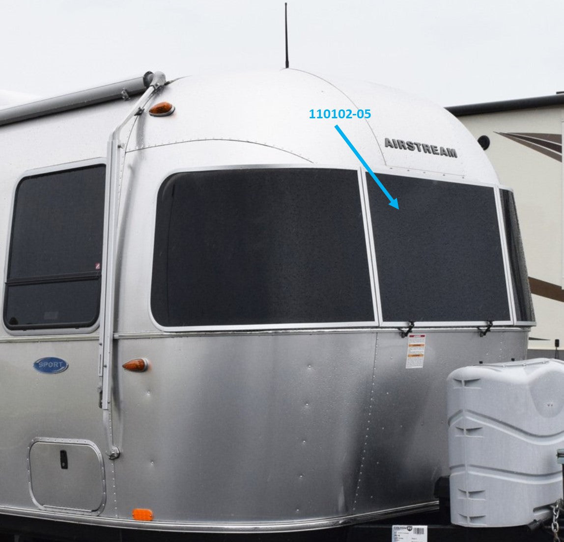 Airstream Rockguard Center Piece Only for Narrow Body Airstream Sport - 110102-05