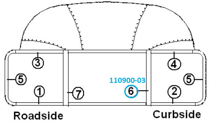 Airstream Aluminum Formed Interior Trim Front Wrap, Righthand - 110900-03