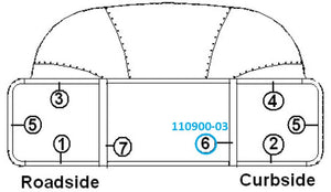 Airstream Aluminum Formed Interior Trim Front Wrap, Righthand - 110900-03