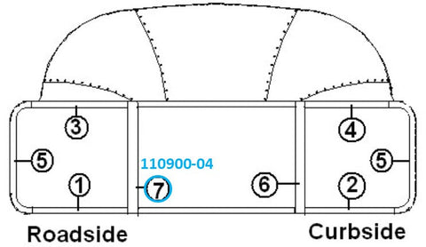 Airstream Aluminum Formed Interior Trim Front Wrap, Lefthand/Roadside - 110900-04