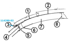 Airstream Awning Drip Rail Extrusion - 114290-02