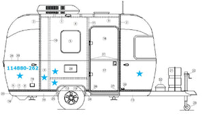 Airstream Aluminum Sheet Side Lower .040" x 33" x 284.5" Sold by Square Feet - 114879-02