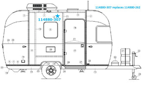 Airstream Aluminum Sheet with Plastic Clear Coat 0.040" x 51" x 284.5" Sold by Square Foot - 114880-02