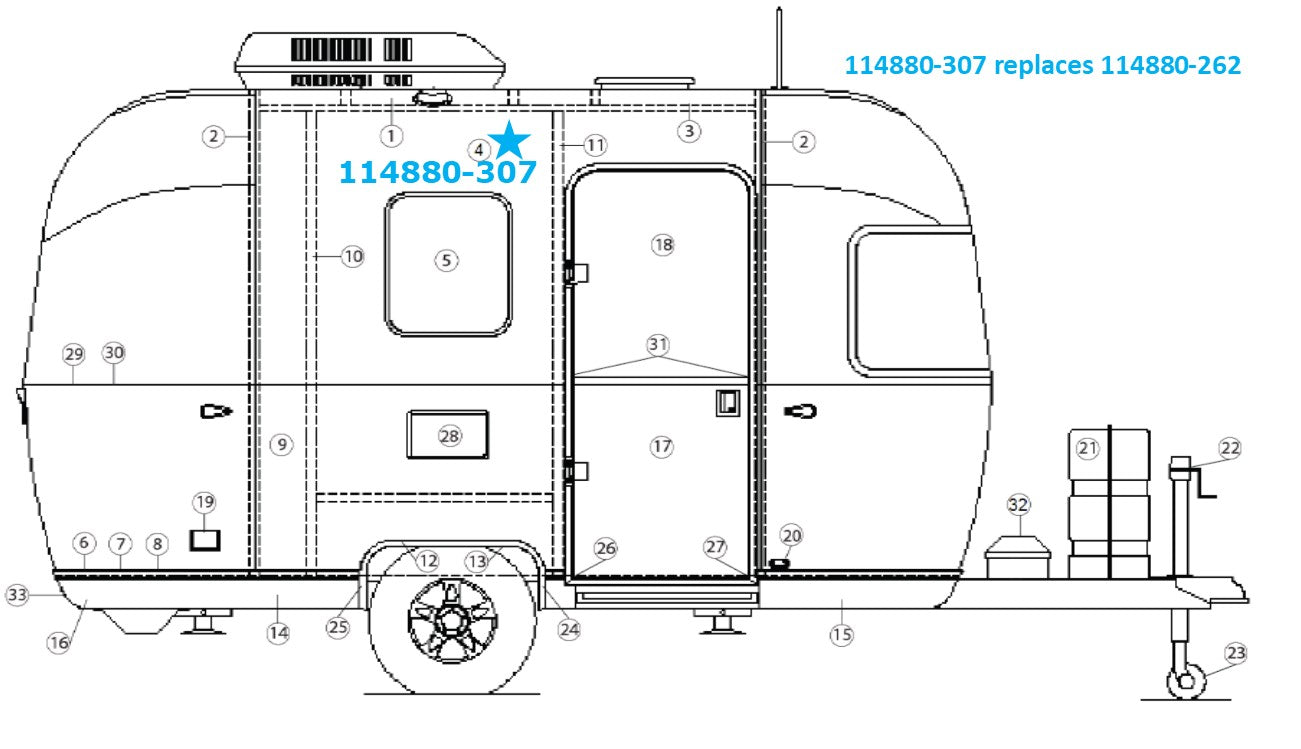 Airstream Aluminum Sheet with Plastic Clear Coat 0.040" x 51" x 307" Sold by Square Foot - 114880-307