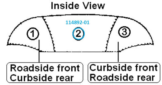 Airstream Interior Top Center Segment #25 for Narrow Body - 114892-01