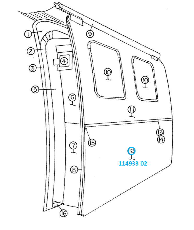 Airstream Formed Lower Outer Skin for Trailer Slideout - 114933-02