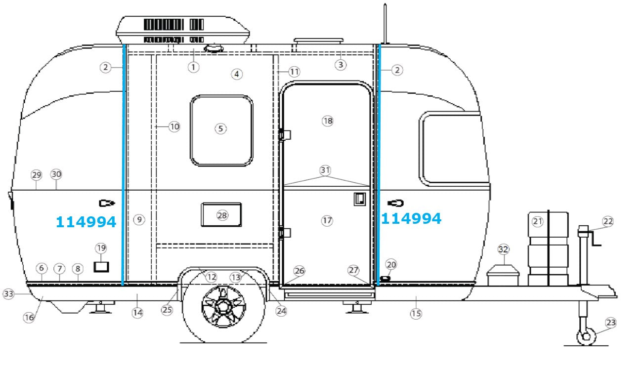 Airstream Weldment Zero Bow for Narrow Body  - 114994