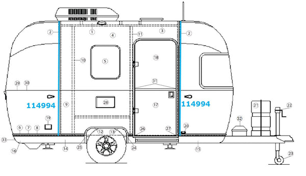 Airstream Weldment Zero Bow for Narrow Body  - 114994