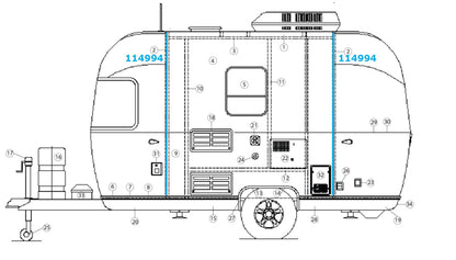 Airstream Weldment Zero Bow for Narrow Body  - 114994