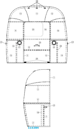 Bow Floor Extrusion for Airstream Sport 22' Only - 115384