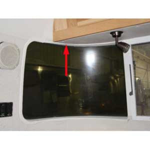 Airstream Window Upper Trim Ring Roadside, White - 201581-03