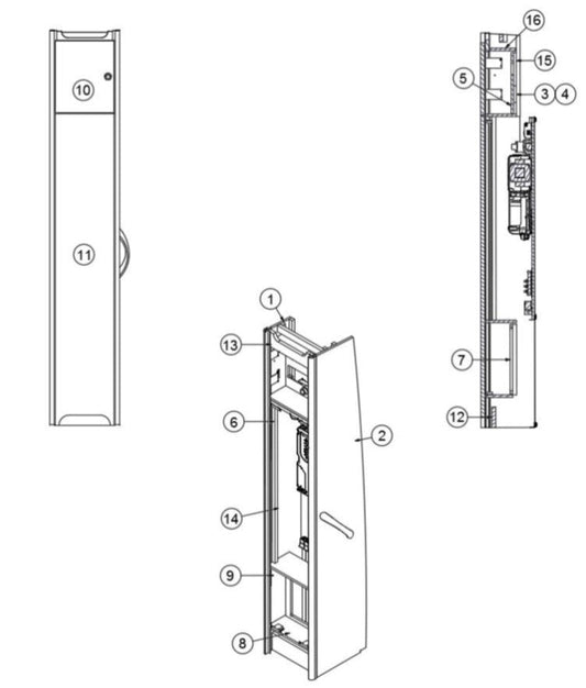 Airstream Grass Hinge for Curved Doors - 381607-15