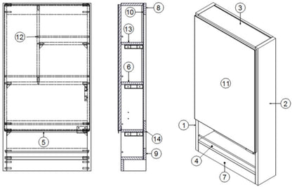 Airstream Grass Hinge for Curved Doors - 381607-15