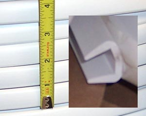 Airstream White 1/2" Interior Wall Plastic Extrusion, By The Foot - 203138-01