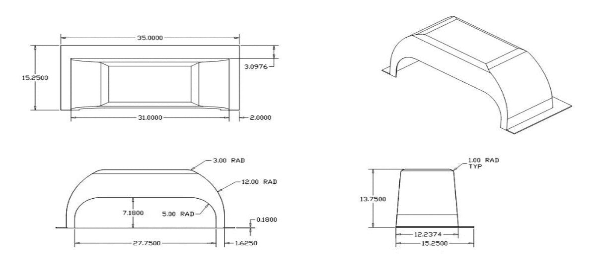 Airstream Wheel Well Liner Insulator - 203289