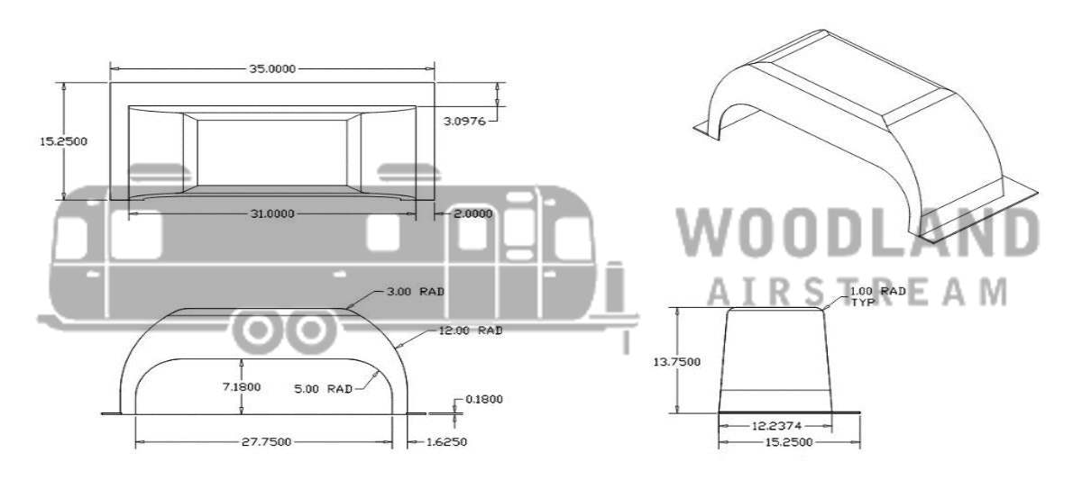 Airstream Wheel Well Liner Insulator - 203289