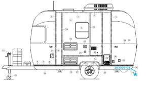 Banana Wrap, Black Roadside Rear for Airstream Bambi Sport 16' and 22' - 203303-03